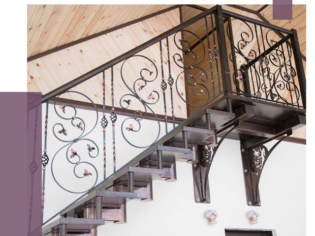 Кованые лестницы в Кирове-Чепецке от 84817 руб. под ключ