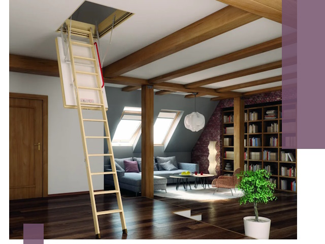 Чердачные лестницы под ключ в Кирове-Чепецке: изготовление и монтаж