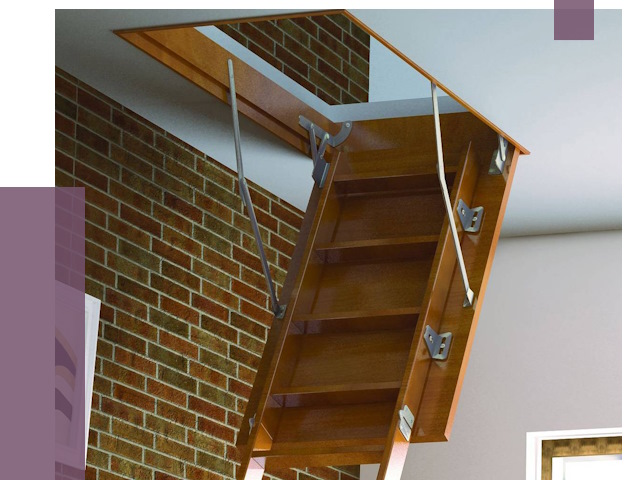 Установка чердачной лестницы в Кирове-Чепецке от 8319 руб. | ПРОЛЁТ-Крв