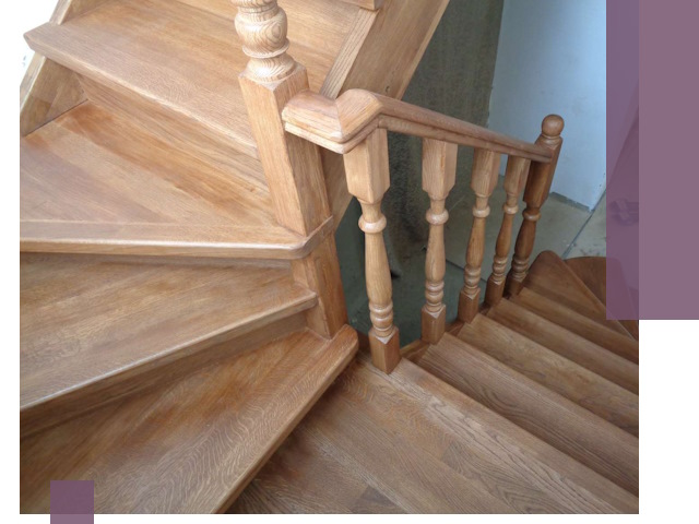 Дубовые лестницы под ключ в Кирове-Чепецке: изготовление и монтаж