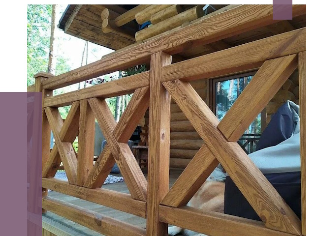 Деревянные перила под ключ в Кирове-Чепецке от 8156 руб. 