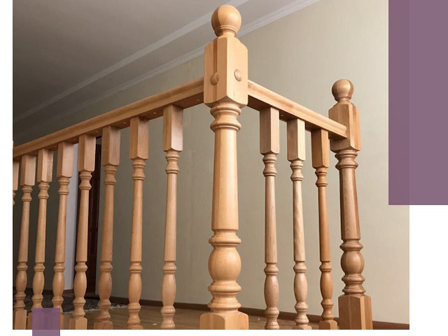 Деревянные перила на заказ в Кирове-Чепецке: монтаж и изготовление