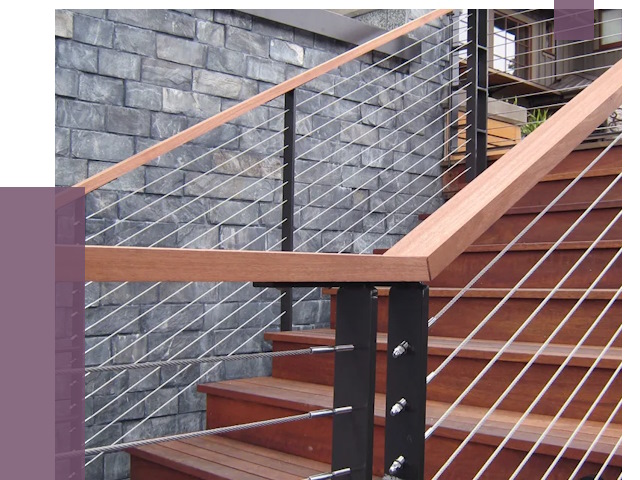 Тросовые перила под ключ в Кирове-Чепецке от 8264 руб.