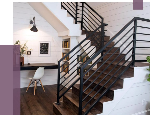 Перила для лестницы в доме в Кирове-Чепецке от 7884 руб. — ПРОЛЁТ-Крв