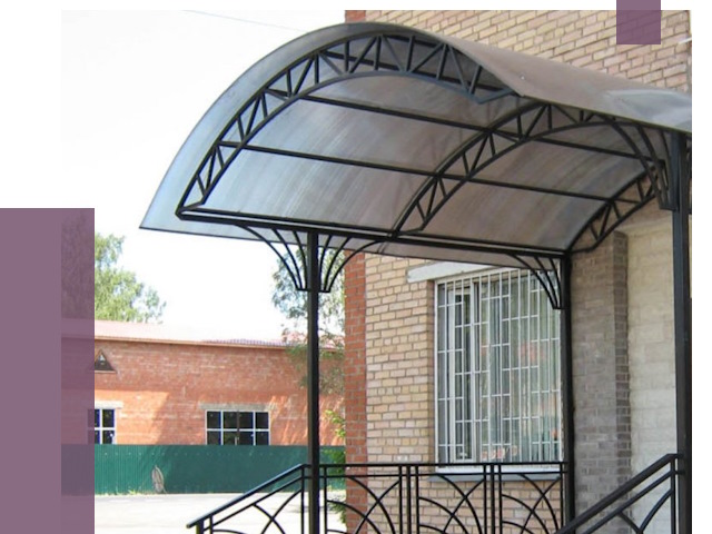 Металлические навесы и козырьки в Кирове-Чепецке от 13593 руб.