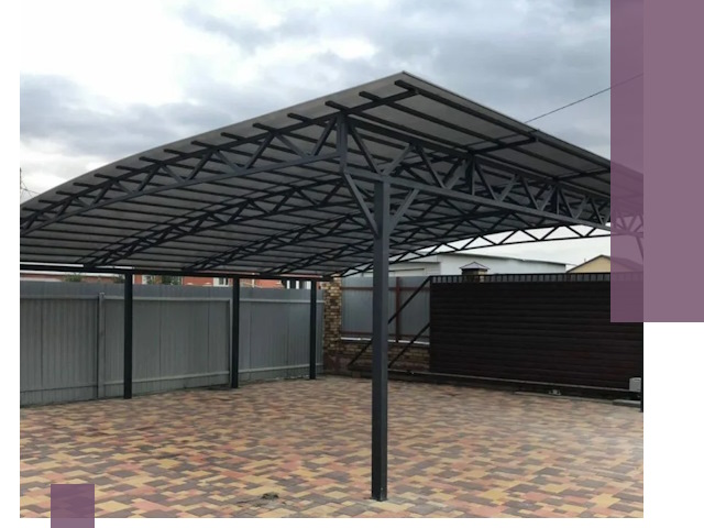 Недорогие навесы под ключ в Кирове-Чепецке — изготовление и монтаж