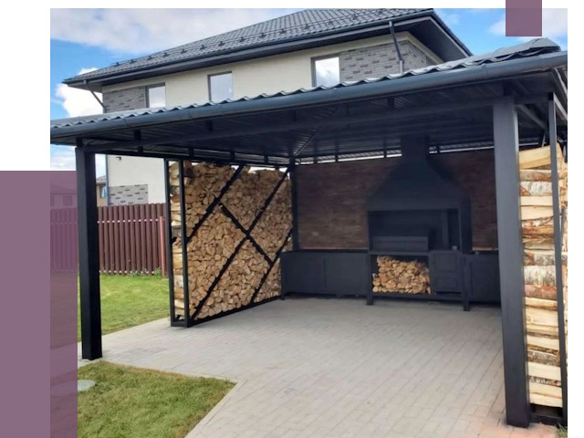 Навесы для барбекю в Кирове-Чепецке от 13538 руб. под ключ | ПРОЛЁТ-Крв