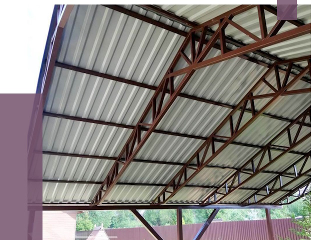 Навесы из профнастила в Кирове-Чепецке от 7829 руб. | ПРОЛЁТ-Крв