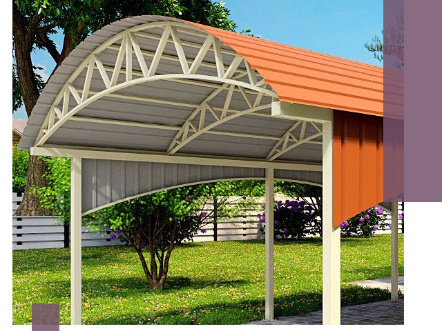 Навесы из профнастила под ключ в Кирове-Чепецке — установка и монтаж