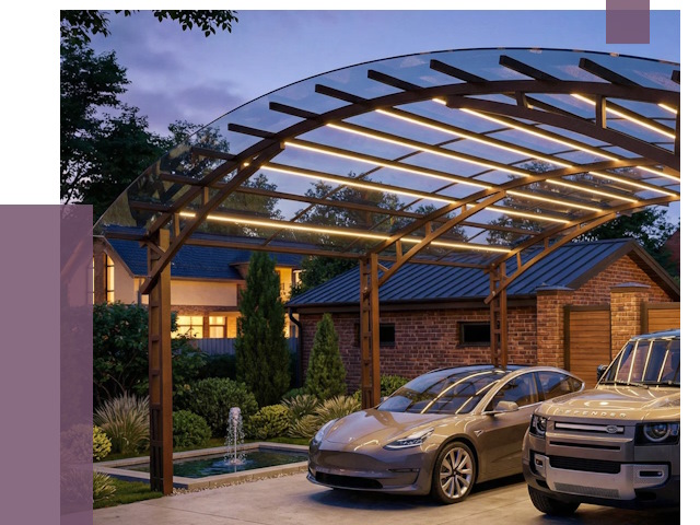 Металлические навесы в Кирове-Чепецке от 13484 руб. под ключ — ПРОЛЁТ-Крв