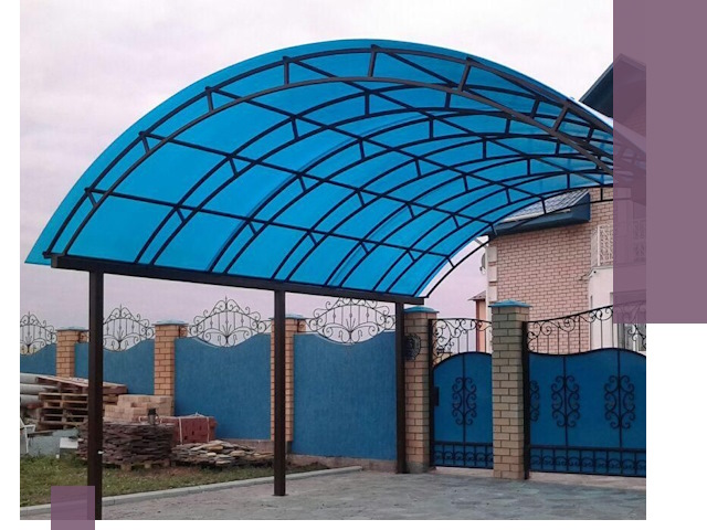 Арочные навесы под ключ в Кирове-Чепецке — изготовление и монтаж