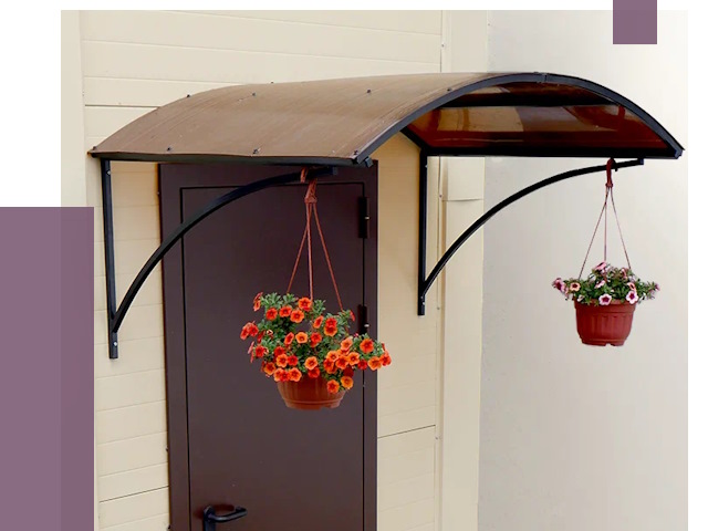 Козырьки над входом в Кирове-Чепецке от 15767 руб.  | ПРОЛЁТ-Крв