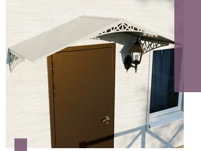 Металлические козырьки на входы и террасы в Кирове-Чепецке