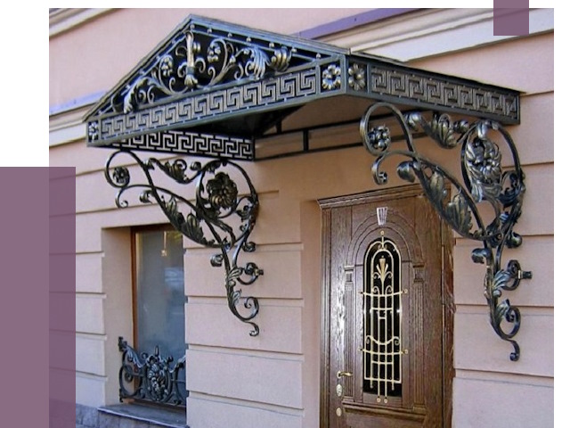 Кованые козырьки в Кирове-Чепецке под ключ от 13538 руб. — ПРОЛЁТ