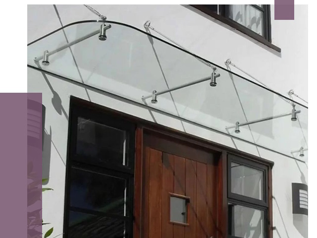 Стеклянные козырьки в Кирове-Чепецке от 20117 руб. | ПРОЛЁТ-Крв