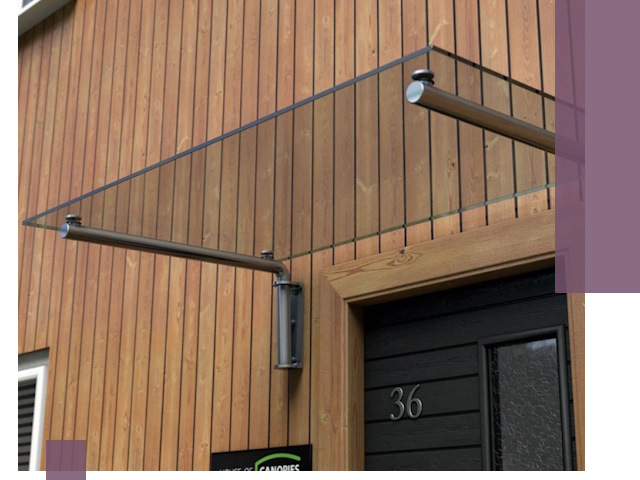 Стеклянные козырьки на входы и фасады в Кирове-Чепецке