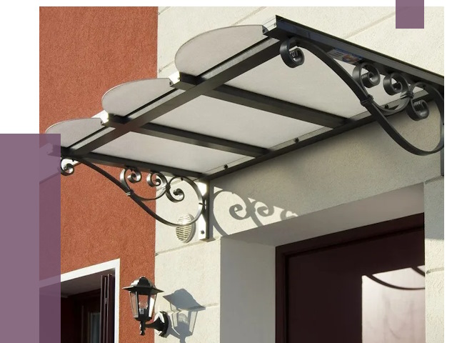 Односкатные козырьки в Кирове-Чепецке от 8917 руб.  | ПРОЛЁТ-Крв