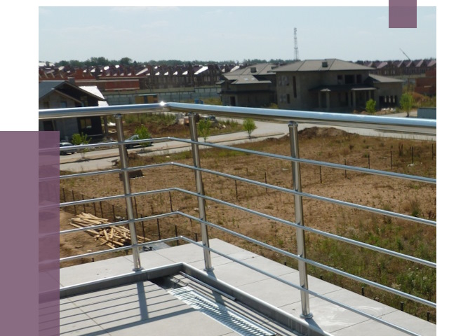 Парапеты из нержавеющей стали в Кирове-Чепецке от 8482 руб. за м² | ПРОЛЁТ-Крв