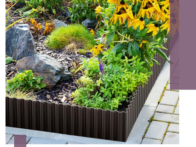 Металлические бордюры для клумб в Кирове-Чепецке — производство и монтаж